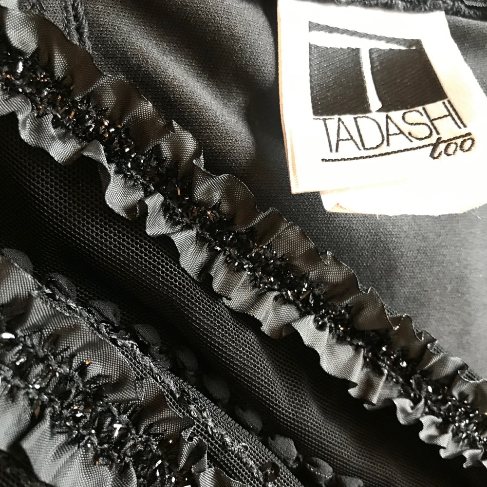 Dazzling Black Cocktail Dress - Size 16 - Perfect for Holiday Parties - Picture 7 of 10